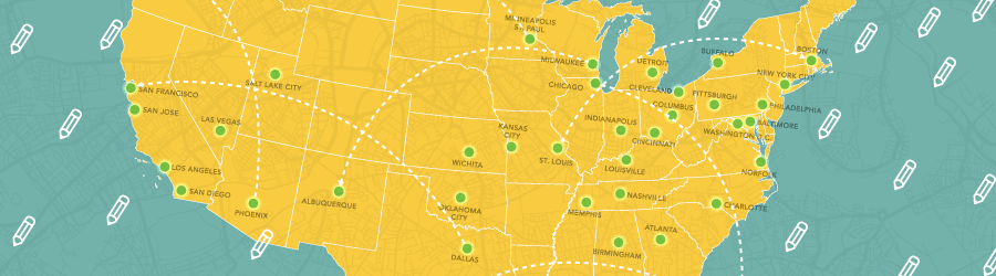 map of the us with cities for teacher relocation