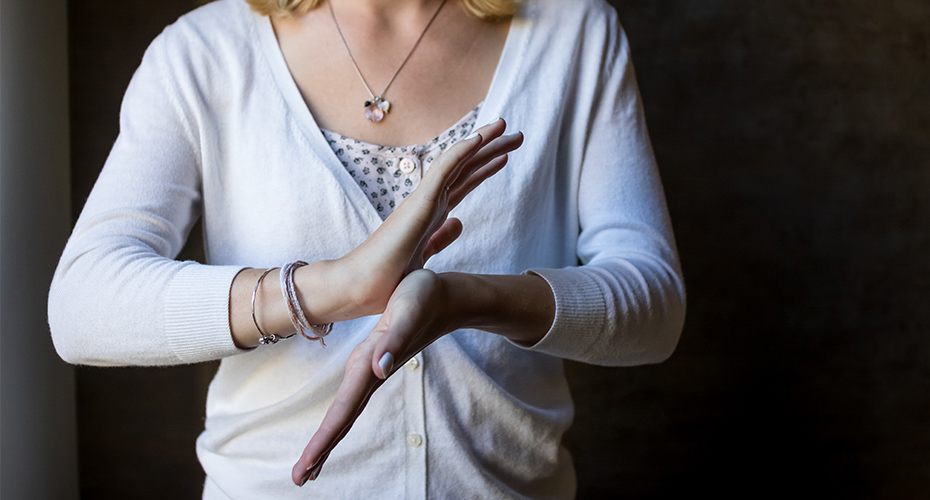 teacher using sign language