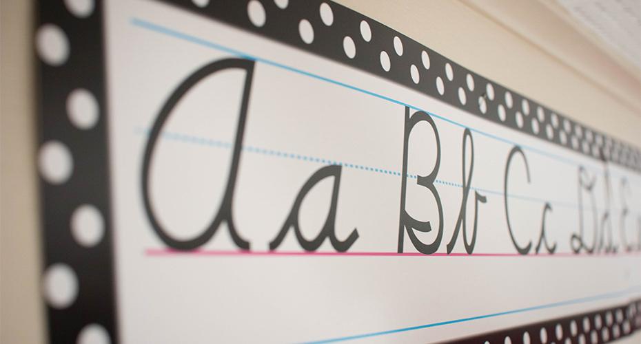 english alphabet letters in class