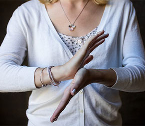 teacher using sign language