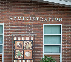 outside view of school administration building